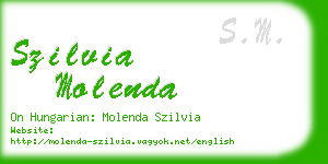 szilvia molenda business card